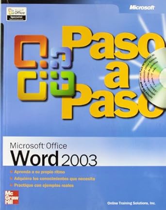 paso a paso microsoft office word 2003/microsoft office word 2003 step by step aprenda a su propio ritmo
