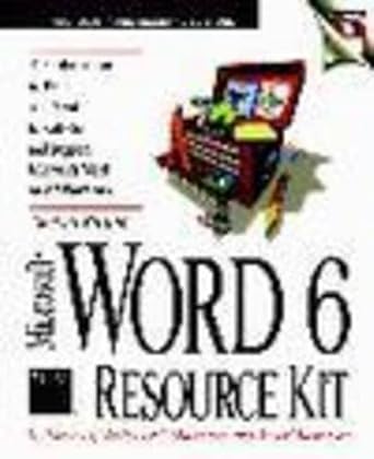 microsoft word 6 resource kit 1st edition microsoft press 1556156820, 978-1556156823