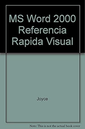 ms word 2000 referencia rapida visual 1st edition jerry joyce 8448124553, 978-8448124557