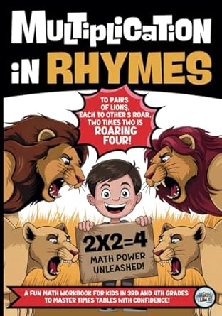 multiplication in rhymes a fun math workbook for kids in 3rd and 4th grades to master times tables with
