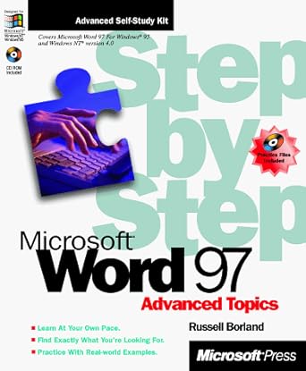 microsoft word 97 step by step advance topics 1st edition russell borland 1572315636, 978-1572315631