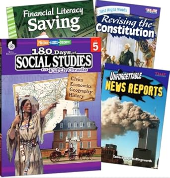 Learn At Home Social Studies Bundle Grade 5 4 Book Set