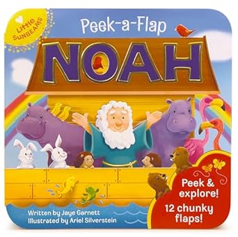 peek a flap noah childrens lift a flap board book gift for easter christmas communion baptism 1st edition