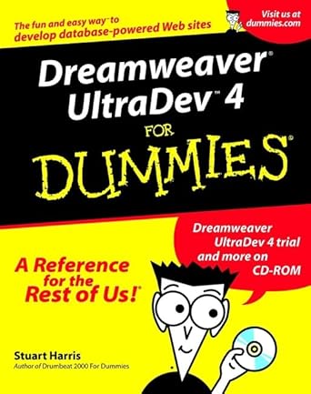 dreamweaver ultradev 4 for dummies 1st edition stuart harris 0764507974, 978-0764507977