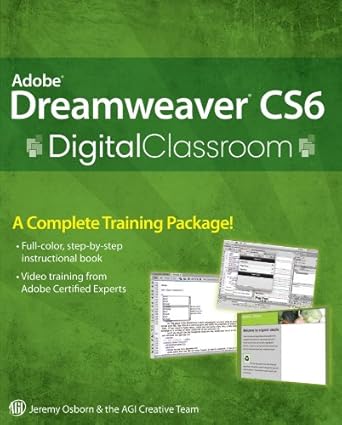 adobe dreamweaver cs6 digital classroom 1st edition jeremy osborn 1118262883, 978-1118262887