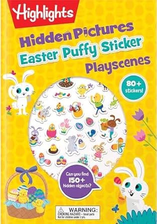 easter hidden pictures puffy sticker playscenes pictures easter activity book with over 50 kids stickers