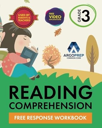3rd grade reading comprehension workbook free response workbook by argoprep 1st edition argoprep ,argo