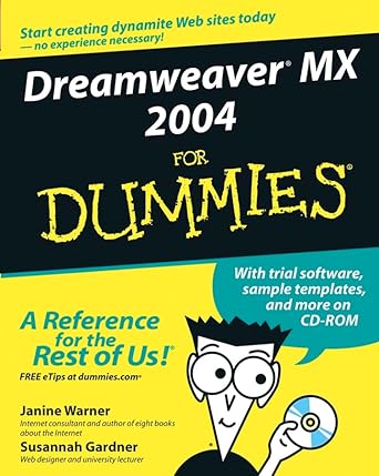 dreamweaver mx 2004 for dummies 1st edition janine warner ,susannah gardner 0764543423, 978-0764543425