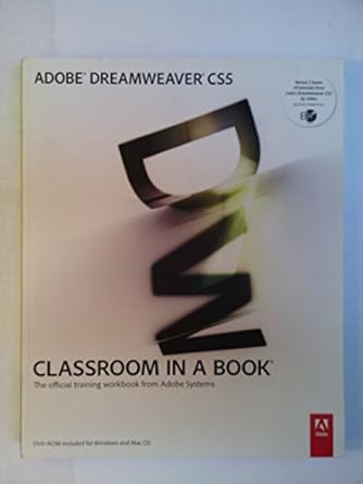 adobe dreamweaver cs5 classroom in a book the official training workbook from adobe systems 1st edition adobe