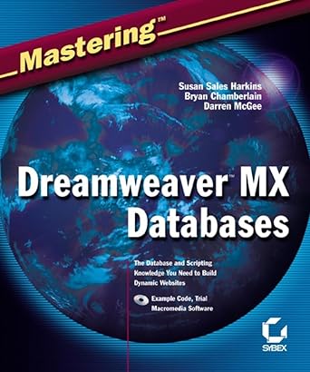 mastering dreamweaver mx databases 1st edition susan sales harkins ,bryan chamberlain ,darren mcgee