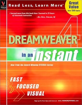 dreamweaver 4 in an instant 1st edition michael s toot ,mike wooldridge 0764536281, 978-0764536281