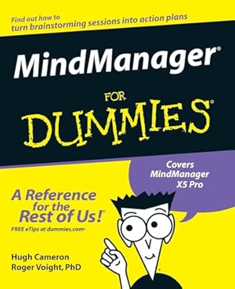 mindmanager for dummies 1st edition hugh cameron 0764556533, 978-0764556531