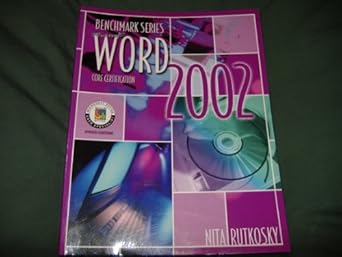 microsoft word 2002 core certification 1st edition nita hewitt rutkosky 0763814628, 978-0763814625
