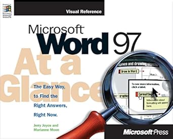 microsoft word 97 at a glance 1st edition jerry joyce ,marianne moon 1572313668, 978-1572313668
