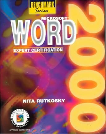 microsoft word 2000 expert certification 1st edition nita hewitt rutkosky 0763803421, 978-0763803421
