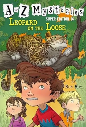 a to z mysteries   #14 leopard on the loose 1st edition ron roy 0593301846, 978-0593301845