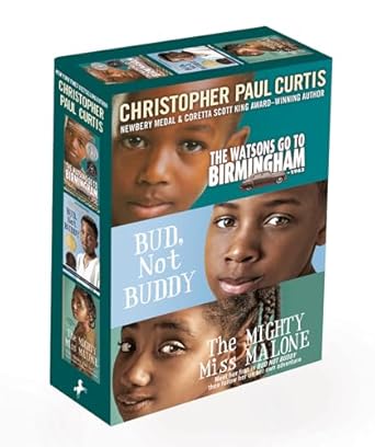 christopher paul curtis 3 book boxed set the watsons go to birmingham 1963 bud not buddy the mighty miss