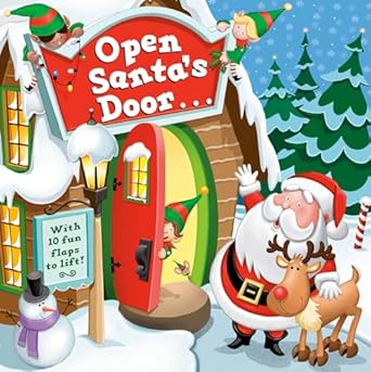 open santas door a christmas lift the flap book 1st edition christopher santoro 0593179013, 978-0593179017
