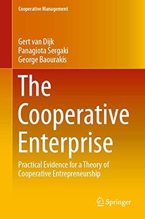 the cooperative enterprise 1st edition dijk 3030162788, 978-3030162788