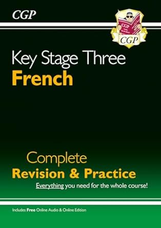 ks3 french complete revision and practice with audio cd 1st edition cgp books 1841464368, 978-1841464367