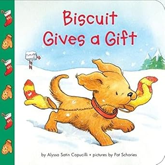 biscuit gives a gift a christmas holiday book for kids 1st edition alyssa satin capucilli ,pat schories