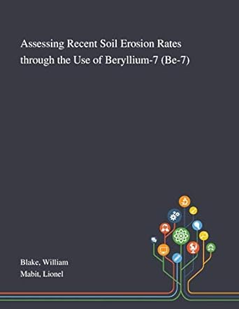 assessing recent soil erosion rates through the use of beryllium 7 1st edition william blake ,lionel mabit