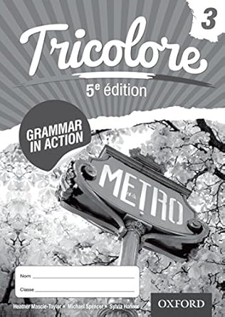 tricolore 3 grammar in action workbk pck 1st edition  1408527456, 978-1408527450