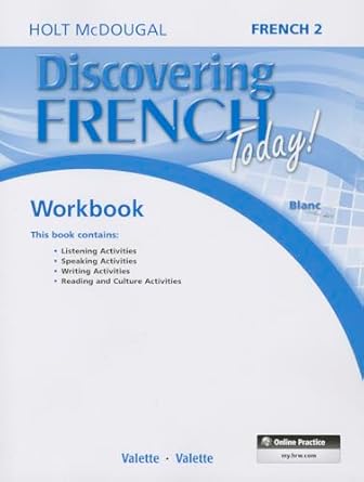 discovering french today   workbook level 2 1st edition holt mcdougal 054791444x, 978-0547914442