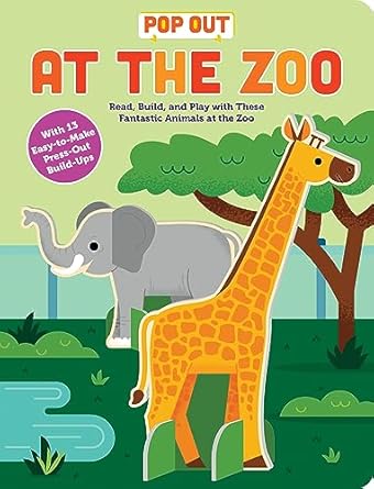 pop out at the zoo read build and play with these fantastic animals at the zoo 1st edition duopress labs