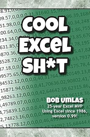 cool excel sh t 1st edition bob umlas 1615470735, 978-1615470730