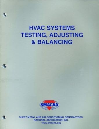 hvac systems testing adjusting and balancing 1st edition smacna 1617210412, 978-1617210419