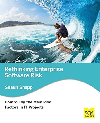 rethinking enterprise software risk controlling the main risk factors on it projects 1st edition shaun snapp