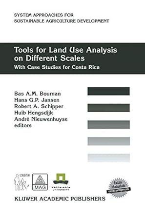 tools for land use analysis on different scales with case studies for costa rica 1st edition b a m bouman