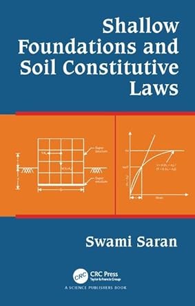 shallow foundations and soil constitutive laws 1st edition swami saran 0815374879, 978-0815374879