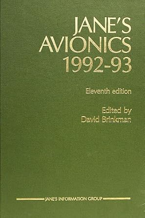 janes avionics 1992 93 1st edition david brinkman 0710609906, 978-0710609908