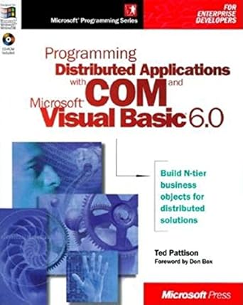 programming distributed applications with com and microsoft visual basic 6 0 1st edition ted pattison