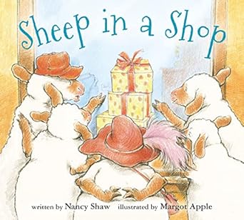 sheep in a shop board book 1st edition nancy e shaw ,margot apple 1328702863, 978-1328702869