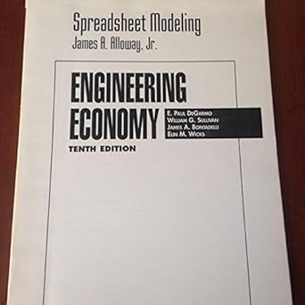 spreadsheet modeling engineering economy 1st edition james a alloway 0135733049, 978-0135733042