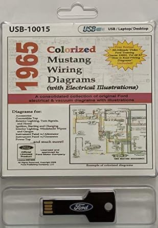 1965 colorized ford mustang wiring diagrams 1st edition ford motor company 1603712348, 978-1603712347