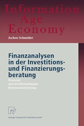 finanzanalysen in der investitions und finanzierungsberatung potential und problemadaquate