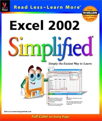 excel 2002 simplified 1st edition ruth maran 0764535897, 978-0764535895
