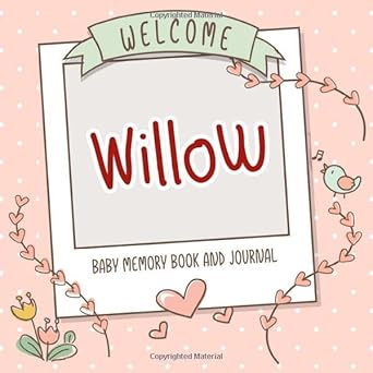welcome willow baby memory book and journal personalized newborn gift and album for pregnancy and birth name