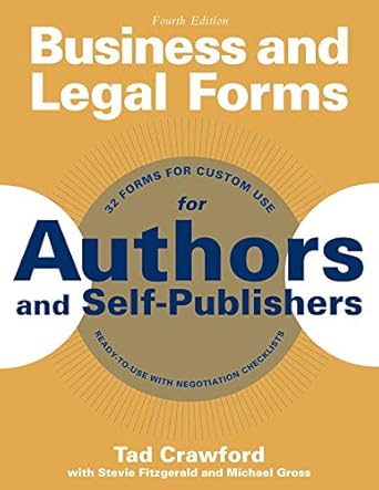 business and legal forms for authors and self publishers 1st edition tad crawford ,stevie fitzgerald ,michael