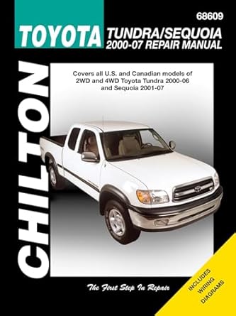 chilton toyota tundra/sequoia 2000 2007 repair manual 1st edition mike stubblefield 1563929120, 978-1563929120