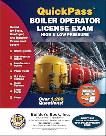boiler operator license study guide for high and low pressure quickpass study tool book with with online