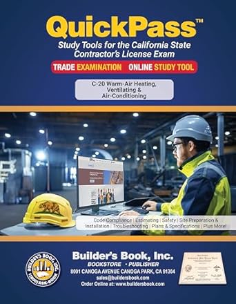 quickpass study tools for the c 20 warm air heating ventilating and air conditioning license examination