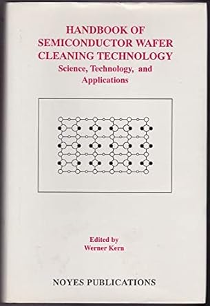 handbook of semiconductor wafer cleaning technology science technology and applications 1st edition werner