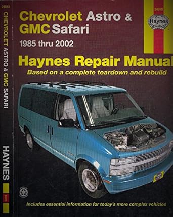 chevrolet astro and gmc safari mini vans automotive repair manual 1985 through 2002 1st edition ken freund