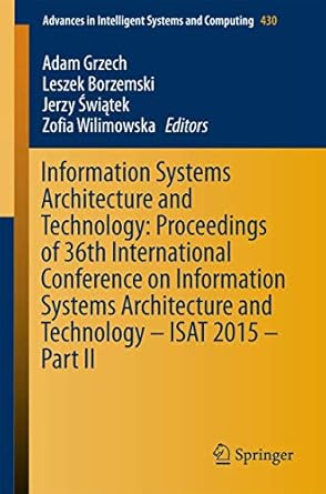 information systems architecture and technology proceedings of 36th international conference on information