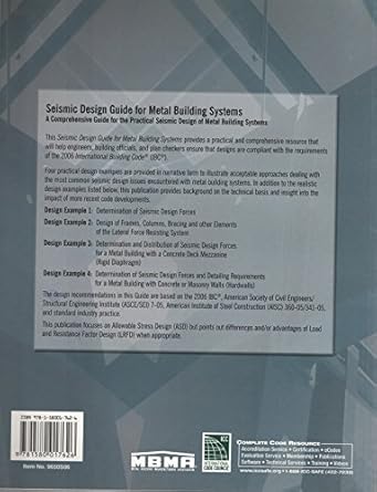 seismic design guide for metal building systems 1st edition international code council 1580017622,